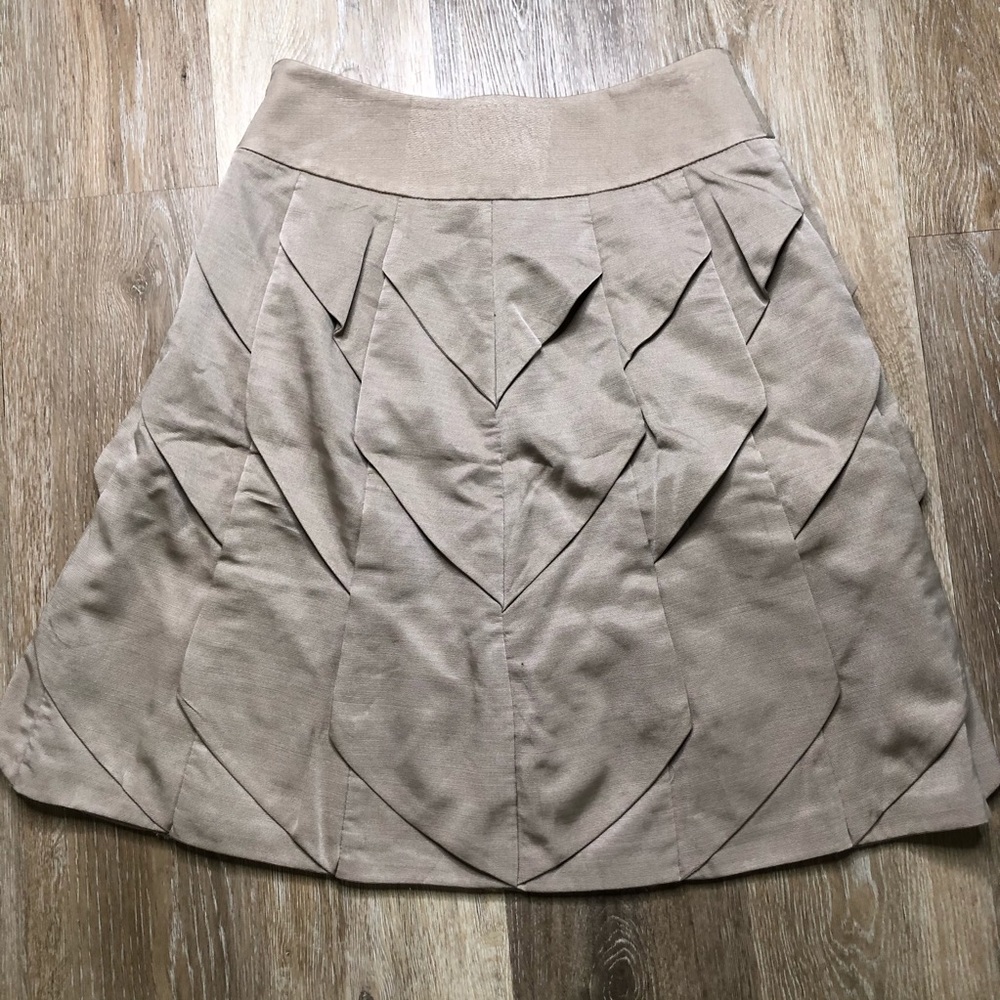 Reiss Elenya layered ruffle skirt beige size 0